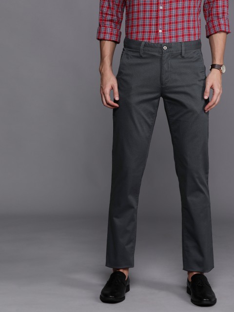 

Louis Philippe Sport Men Grey Slim Fit Printed Regular Trousers