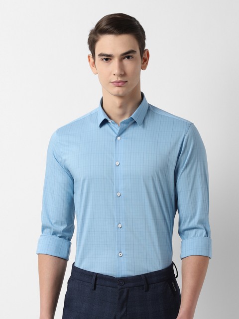 

Louis Philippe Sport Men Blue Slim Fit Checked Casual Shirt