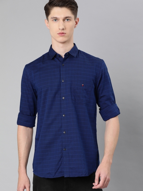 

Louis Philippe Sport Men Navy Blue Slim Fit Checked Casual Shirt