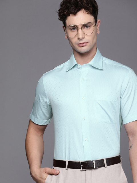 

Louis Philippe Men Blue Classic Fit Striped Formal Shirt