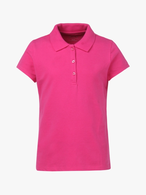 

The Childrens Place Girls Pink Solid Polo Collar T-shirt