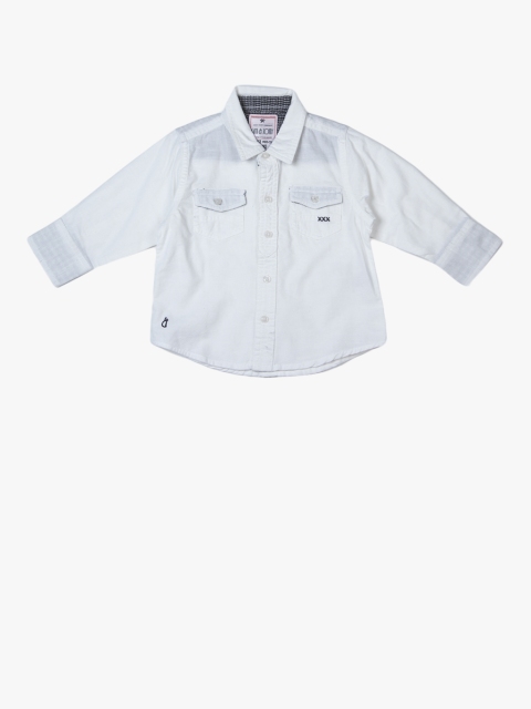 

Gini and Jony Boys White Solid Regular Fit Casual Shirt