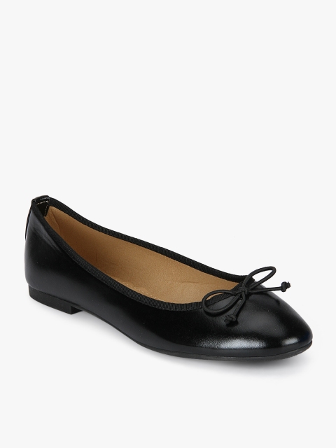 

Carlton London Women Black Bow Solid Ballerinas