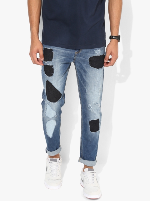 

Adamo London Men Blue Regular Fit Mid-Rise Highly Distressed Stretchable Jeans