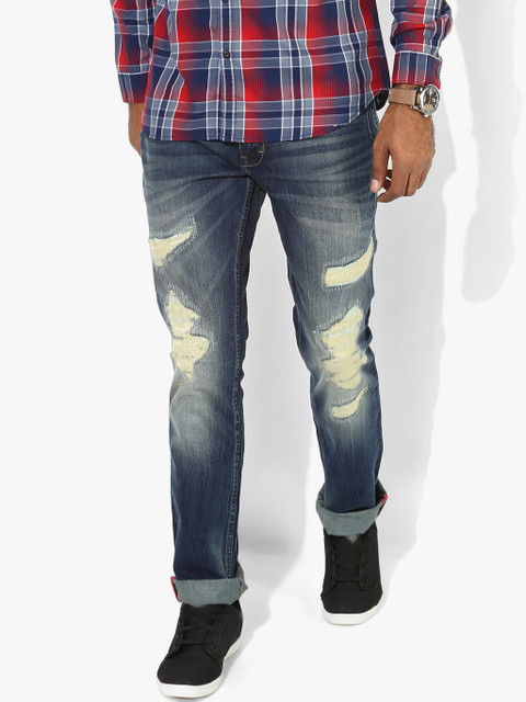

IZOD Men Blue Slim Fit Mid-Rise Mildly Distressed Stretchable Jeans