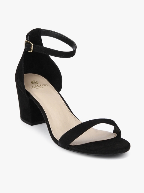

Carlton London Women Black Solid Sandals