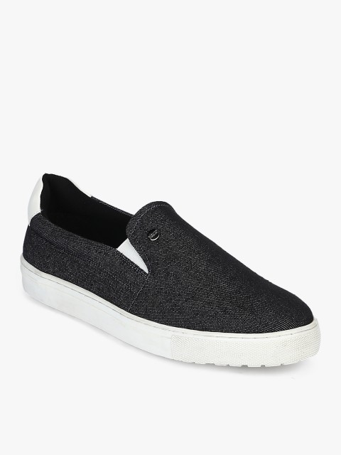 

Carlton London Men Charcoal Slip-On Sneakers
