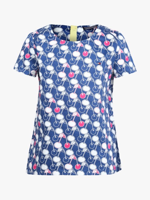 

Tommy Hilfiger Girls Blue & White Printed Top