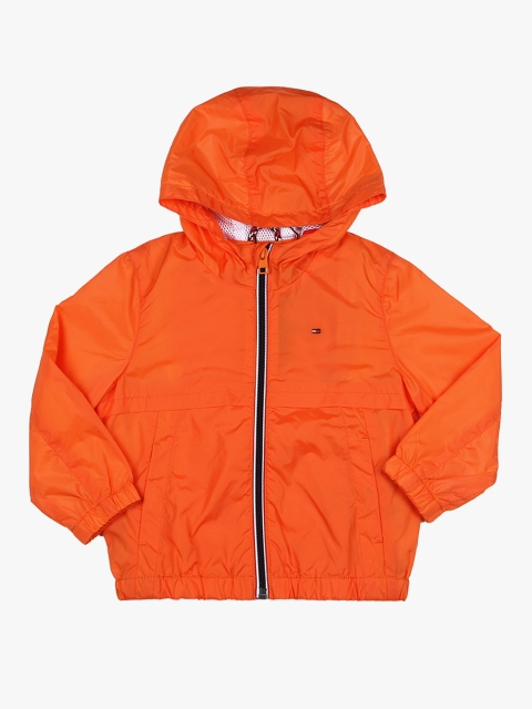 

Tommy Hilfiger Boys Orange Solid Open Front Jacket