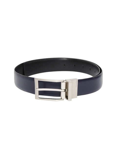 

Calvin Klein Jeans Men Black Textured Reversible Leather Belt