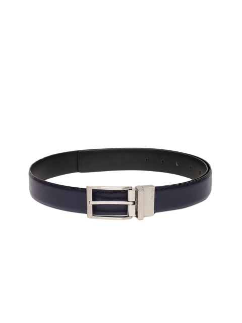 

Calvin Klein Jeans Men Navy Blue & Black Reversible Leather Belt