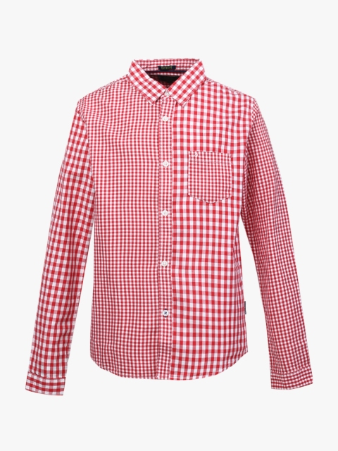 

Indian Terrain Boys Red & White Regular Fit Checked Casual Shirt