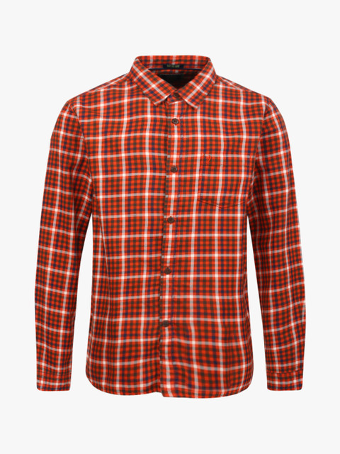 

Indian Terrain Boys Orange & Grey Regular Fit Checked Casual Shirt