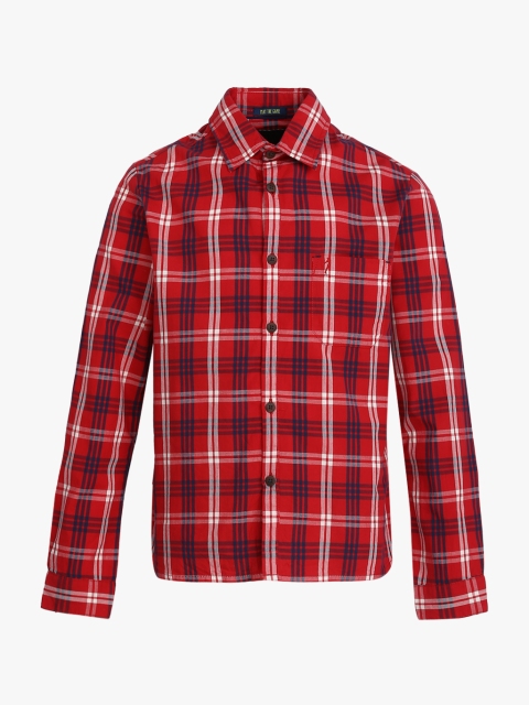 

Indian Terrain Boys Red & White Regular Fit Checked Casual Shirt