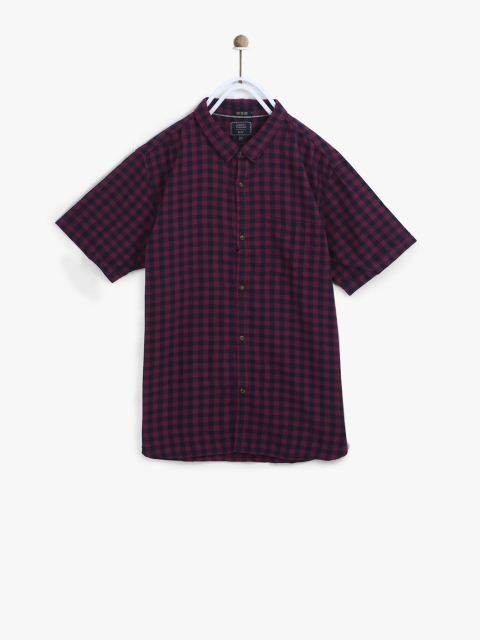 

Indian Terrain Boys Purple & Black Regular Fit Checked Casual Shirt