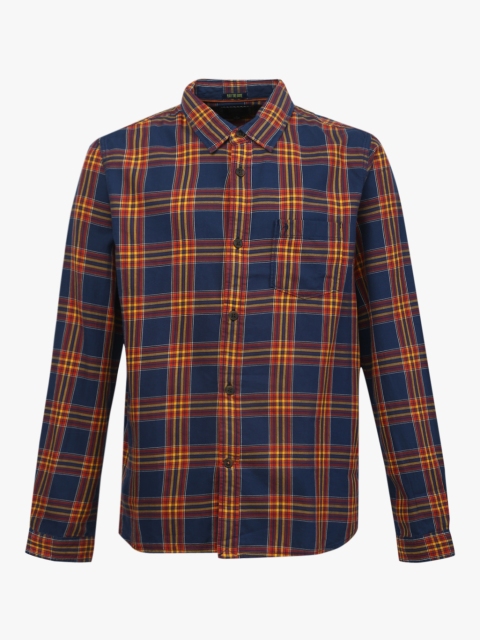

Indian Terrain Boys Navy Blue & Yellow Regular Fit Checked Casual Shirt