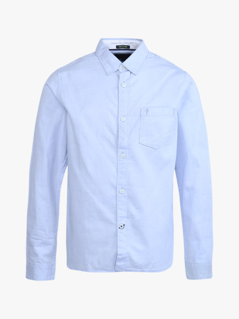 

Indian Terrain Boys Blue Regular Fit Solid Casual Shirt