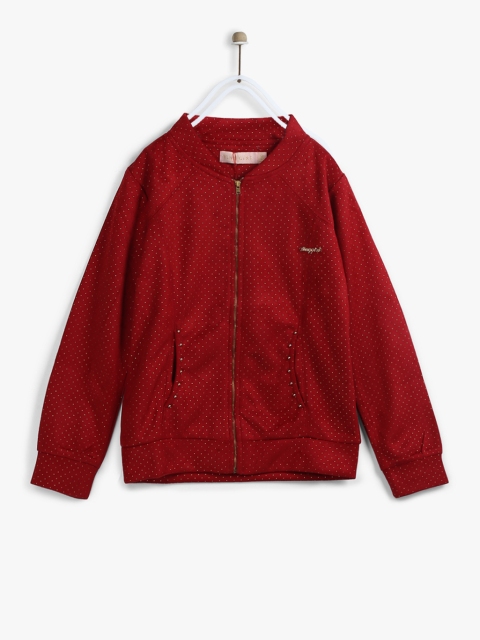 

Tiny Girl Maroon & Silver Printed Sweatshirt