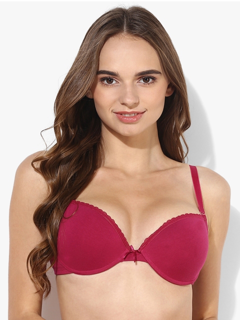 

Bwitch Magenta Pink Solid Underwired Heavily Padded Everyday Bra 8903411910369