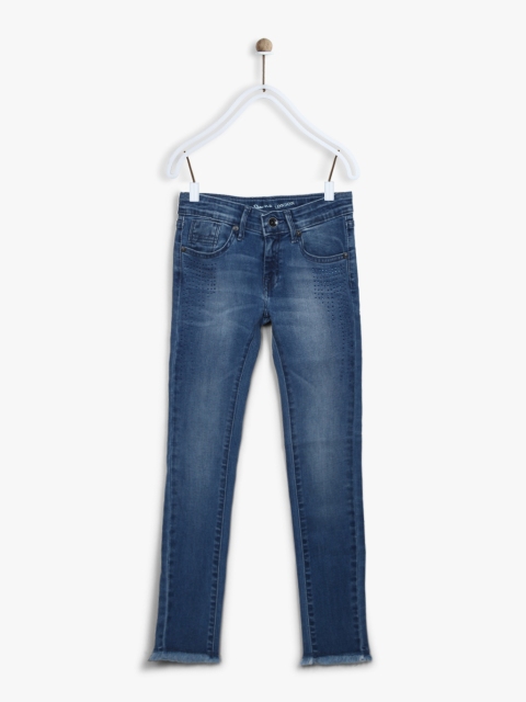 

Pepe Jeans Girls Blue Skinny Fit Mid-Rise Clean Look Stretchable Jeans