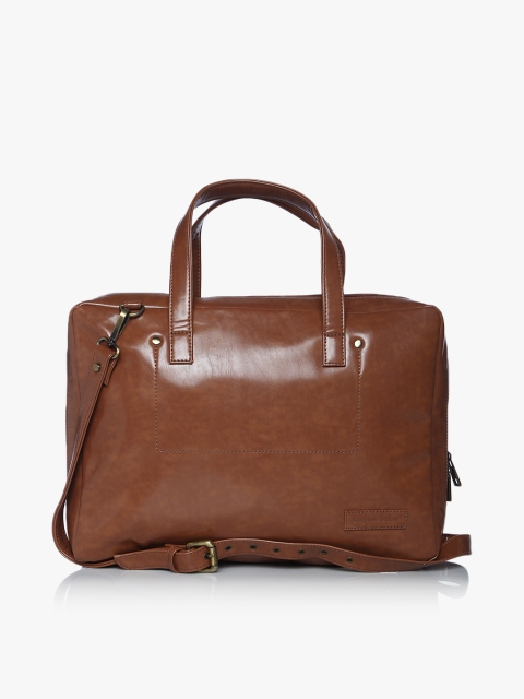 

Benjamin Button Unisex Tan Brown Solid Laptop Bag