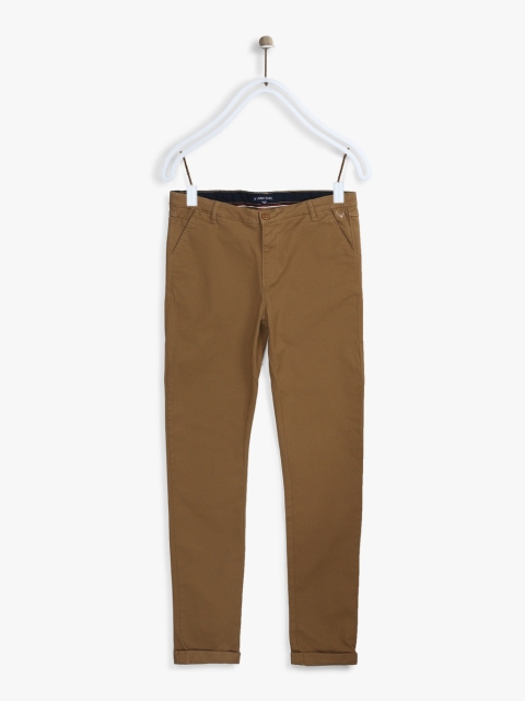

Allen Solly Junior Boys Khaki Slim Fit Solid Regular Trousers