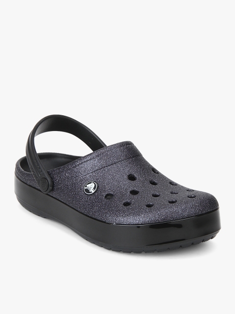 

Crocs Unisex Black Glitter Clogs