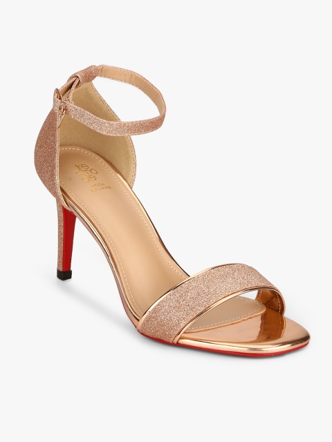 

Tresmode Women Rose Gold-Toned Shimmer Heels
