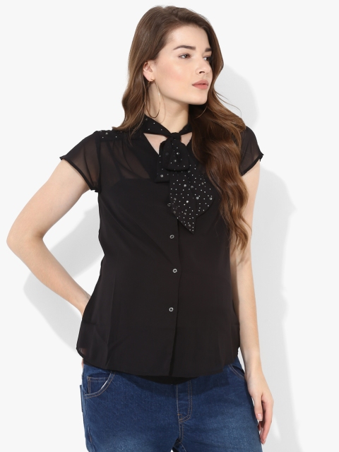 

Preggear Women Black Solid Maternity Shirt