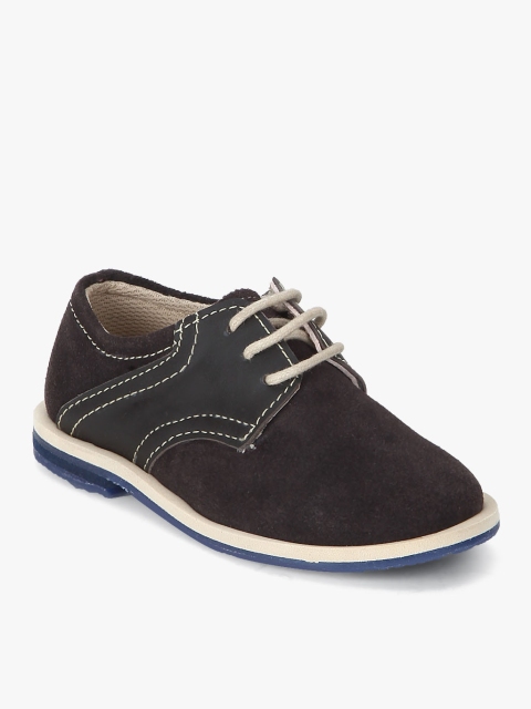 

TUSKEY Boys Coffee Brown Leather Derbys