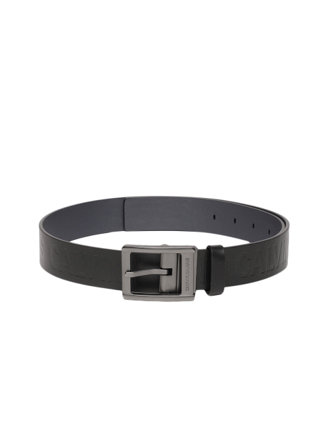 

Calvin Klein Men Black & Blue Solid Reversible Leather Belt