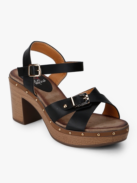 

KetImporta Women Black Solid Crisscross Sandals