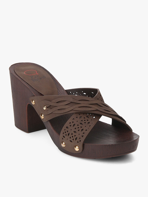 

KetImporta Women Brown Solid Crisscross Sandals