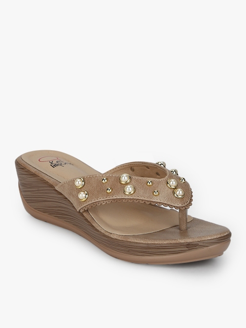 

KetImporta Women Beige Embellished Sandals