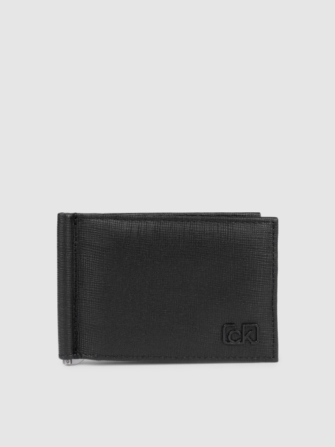 

Calvin Klein Men Black SIGNATURE SAF Textured Money Clip