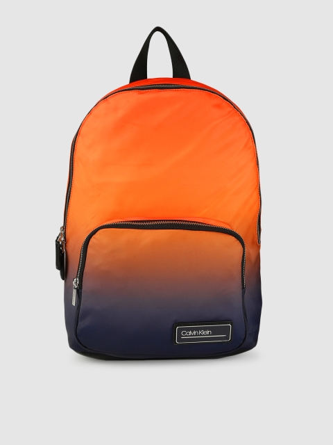 

Calvin Klein Men Orange & Navy Blue Ombre Effect Backpack