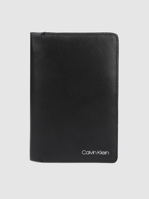 

Calvin Klein Men Black Solid Passport Holder