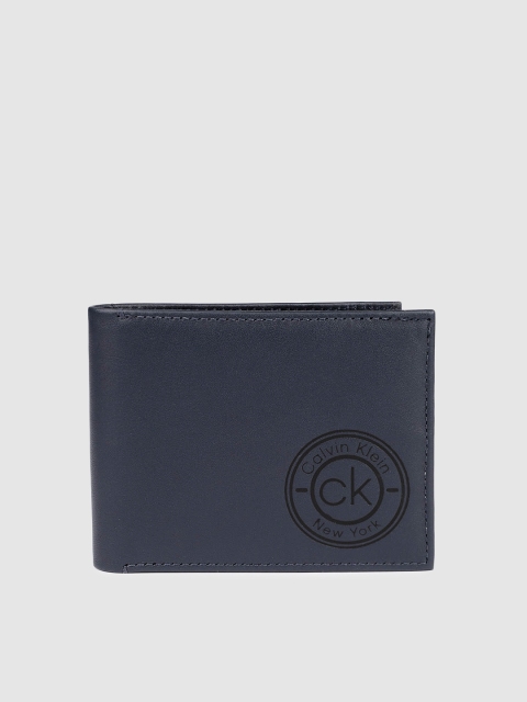 

Calvin Klein Men Navy Blue Solid Two Fold Wallet