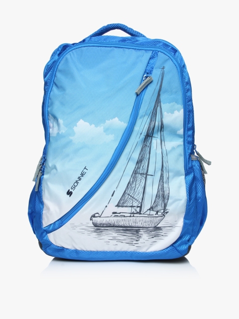 

SONNET Unisex Blue Graphic Backpack