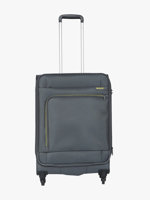 

SONNET Grey Solid 67 cms 4 Wheel Check-In Soft Luggage