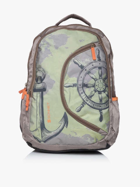 

SONNET Unisex Green Graphic Backpack