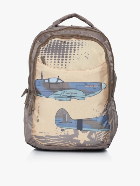 

SONNET Unisex Brown Graphic Backpack
