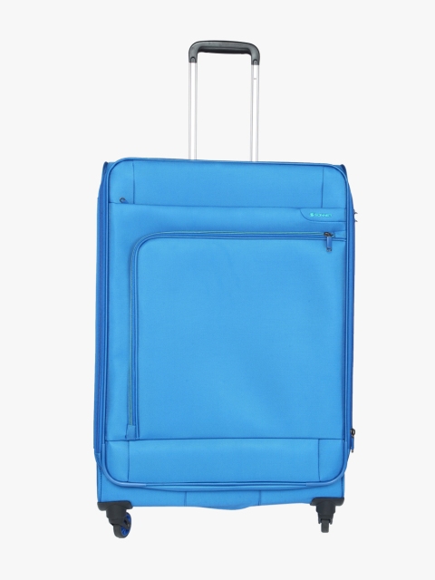 

Sonnet Blue Solid 4 Wheel Check-In Soft Luggage