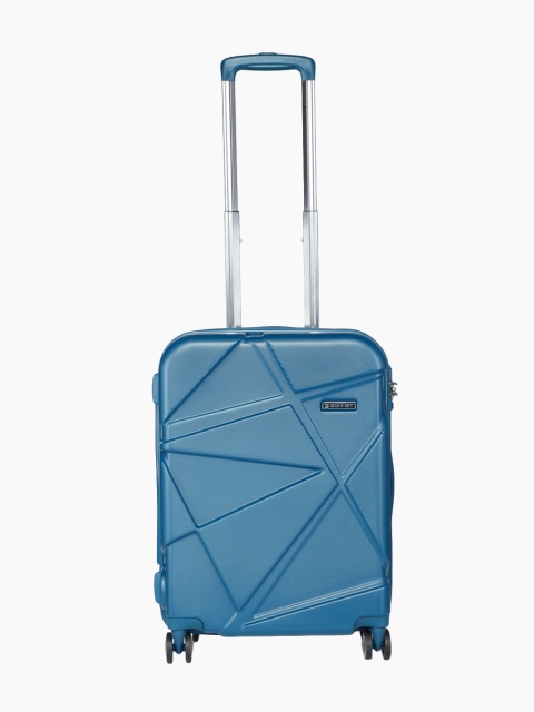 

Sonnet Teal Blue Textured 4 Wheel Cabin Hard Luggage Strolley