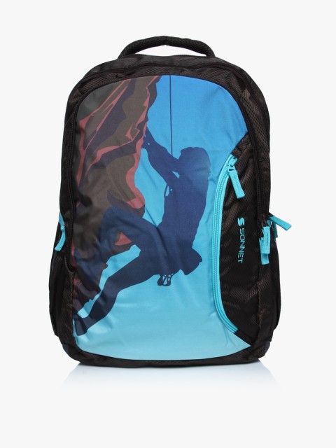 

SONNET Unisex Blue & Brown Graphic Backpack