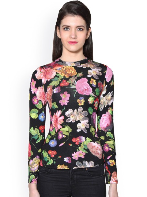 

SASSAFRAS Black Printed Top