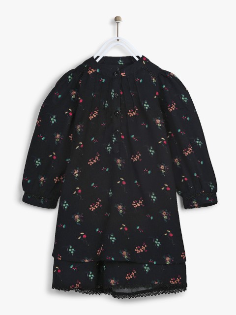 

Allen Solly Junior Girls Black Printed A-Line Dress