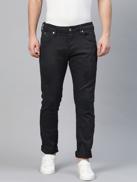 

GAS Men Navy Blue Norton Carrot Regular Fit Low-Rise Clean Look Stretchable Jeans