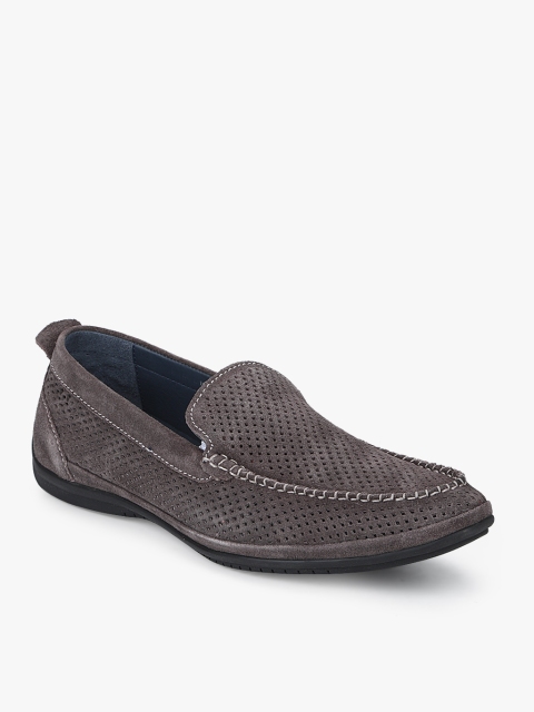 

Egle Men Taupe Perforated Leather Driving Shoes