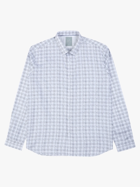 

Louis Philippe Ath.Work Men White & Navy Blue Checked Slim Fit Casual Shirt